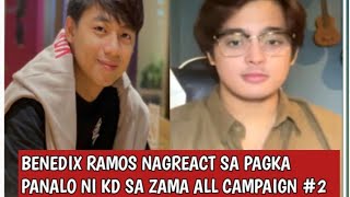 BENEDIX RAMOS NAGREACT SA PAGKA PANALO NI KD ESTRADA SA ZAMA ALL CAMPAIGN KUNG SAAN 2 SI KD [upl. by Danna]