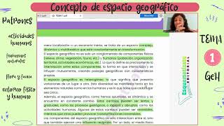 Cómo abordar el concepto de espacio geográfico en el aula T1 GeH [upl. by Eartnoed]