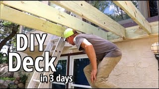 How to Build a deck DIY Style in 3 days Step by step Beginners guide [upl. by Nalor]