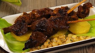 Receta de anticuchos peruanos • Receta peruana • Peruvian food  BUENAZO [upl. by Anitsej]