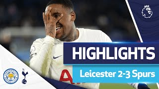 Bergwijn scores TWICE in injury time Absolute LIMBS  HIGHLIGHTS  Leicester 23 Spurs [upl. by Worth522]