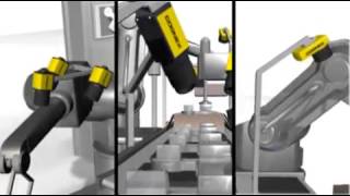 Cognex Machine Vision System Factory Floor  Industrial Cameras InSight 5000 [upl. by Ulises]