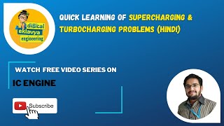 7 IC Engine  Supercharging amp Turbocharging of IC Engine Problems in Hindi Master Numerical [upl. by Lathrop]