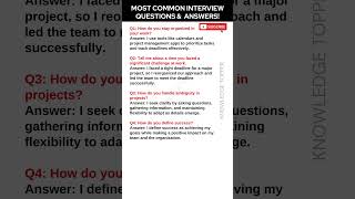 Most Common Job Interview Questions and Answers [upl. by Wershba489]