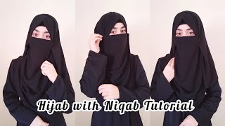 Hijab With Niqab Tutorial  Full Coverage Niqab Style  Hijab style  zainab [upl. by Ddart]