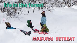 食育 狩猟 イノシシ生け捕り ジビエ料理 芋餅 雪遊び 山暮らし 田舎暮らし selfsufficient lifestyle forest life Multilingual subs [upl. by Seaman]