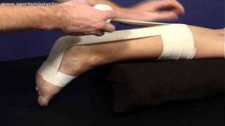 A Taping Technique for use in Achilles Tendon Injuries [upl. by Asilla969]