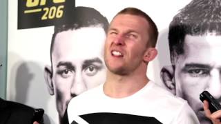 Misha Cirkunov  UFC 206 postfight media scrum [upl. by Novyat]