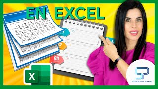 ✅ Crea tu CALENDARIO AGENDA en Excel 👉 sin macros paso a paso [upl. by Glovsky]