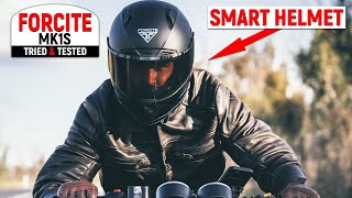 Reviewed Forcite MK1S Carbon fibre inbuilt camera and sat nav The future of motorcycle helmets [upl. by Kotta]