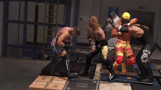 WWE 2K24  The Undertaker vs Hulk Hogan vs Christian vs RVD  Backstage Brawl [upl. by Massimiliano370]