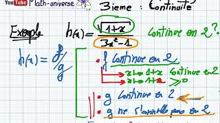 Continuité en un point continuité sur un intervalle 3eme années scientifiques [upl. by Becky38]