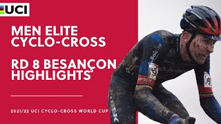 Round 8  Men Elite Highlights  202122 UCI CX World Cup  Besançon [upl. by Goggin]