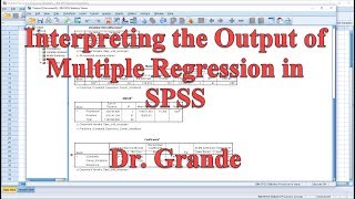 Interpreting Output for Multiple Regression in SPSS [upl. by Chelton]