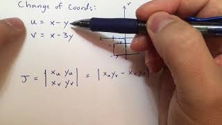 Double Integral through a Change of Coordinates the Jacobian [upl. by Aserret315]