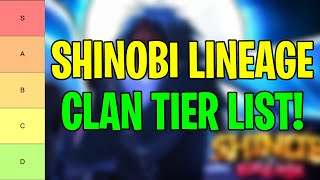 New Shinobi Lineage Tier List 2024  All Clans Ranked From Best To Worst [upl. by Lindemann107]