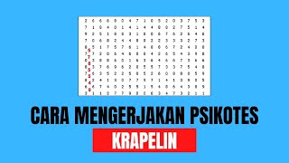 Tips Cara Mengerjakan Soal Psikotes Krapelin [upl. by Zachary]