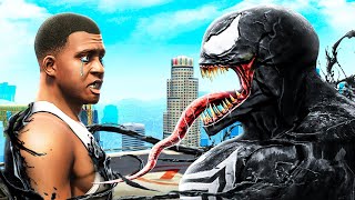 FRANKLIN Becomes VENOM In GTA 5 Mods [upl. by Eissirhc]