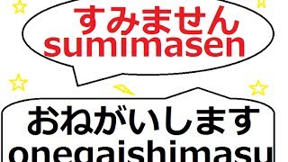 Japanese Conversation Lesson Sumimasen Onegaishimasu Kudasai PART 1 [upl. by Maryjo]