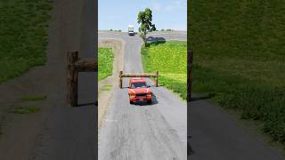 Cars driver log bridge crash part304 shortvideo beamngdrive automobile car shorts india jcb [upl. by Jdavie]