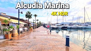 Stunning Waterfront Walk Mallorca 2024  From Alcudia Beach to Marina [upl. by Alexandrina805]