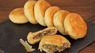 How to Make Chinese Beef Puff Pastry Pies  The technique for getting the puff pastry is very easy [upl. by Adnilreh]