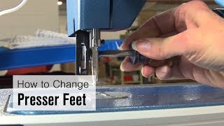 How to Change Presser Feet to the Large Cording Foot on Ultrafeed LSZ1 [upl. by Sheya549]