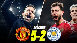 RUUD BUZZING GOALS FUN ATTACKINGPURE VIBES 😍  MAN UTD 52 LEICESTER [upl. by Nuawed255]