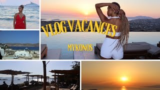 Vacation Vlog in Mykonos beach clubs going out restaurants [upl. by Brandt]