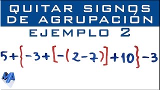 Eliminar signos de agrupación  Ejemplo 2 [upl. by Erie574]