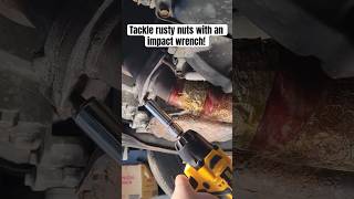 Tackle rusty nuts with an impact wrench alloyman powertools automobile car [upl. by Grazia709]