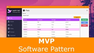 CRUD with MVP pattern C WinForms and SQL Server [upl. by Pitts]