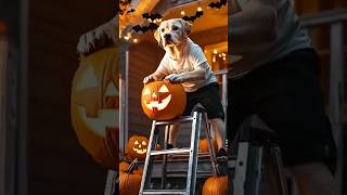 The policemans terrifying Halloween night Cute Labrador Dog cute cutedog labrador dogshorts [upl. by Eedrahs]