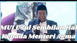 MUI Usul Sembilan Hal Kepada Menteri Agama Prof Nazarudin Umar [upl. by Selwyn]