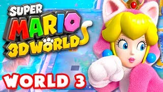 Super Mario 3D World  World 3 100 Nintendo Wii U Gameplay Walkthrough [upl. by Cammy108]