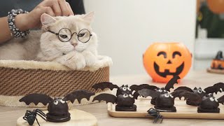 HALLOWEEN BAT OREO TRUFFLES  Cream Cheese amp Oreo Chocolate Truffles ASMR  Cooking with Tira’s Home [upl. by Bradman]