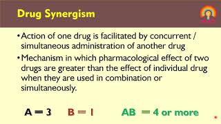 Pharmacodynamics Factors affecting drug actions Drug synergism [upl. by Alel]