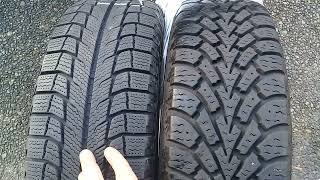 Winter Tire Tread Difference Michelin X ICE VS Goodyear Nordic [upl. by Clercq317]