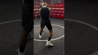 Jaron Ennis stops sparring partner [upl. by Narrat521]