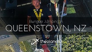 Dave does the AJ Hackett Nevis Bungy Jump in Queenstown NZ [upl. by Foote]