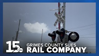 Grimes county nine other counties sue rail company for 850K in back taxes news lawsuit taxes [upl. by Tildi]