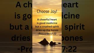 Be Joyful  Choose Joy  Proverbs 1722 choosejoy joy bibleverse [upl. by Youngman798]