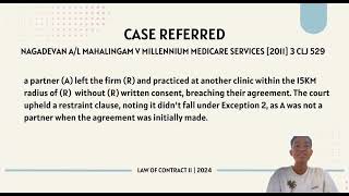 Restraint Of Trade LAW OF CONTRACT II [upl. by Assennav369]