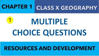 220  MCQs Class10 GEOGRAPHY chapter 1  RESOURCES AND DEVELOPMENT MCQs  Sst Class 10 MCQs P  1 [upl. by Koffler]