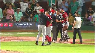 Bronca Toros de Tijuana vs Saraperos de Saltillo  Play Offs 2023 Juego 5 [upl. by Sharos539]