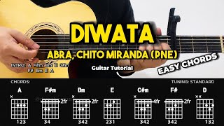 Diwata  Abra ft Chito Miranda  Easy Guitar Tutorial For Beginners CHORDS amp LYRICS guitarlesson [upl. by Ajnot]