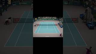 Top Spin 2K25 Federer Beatiful Backhand Winner vs Sinner Online shorts [upl. by Nbi]