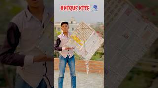 HOW TO MAKE UNIQUE KITE 🪁 shorts pkcrazyexperiments [upl. by Yznil]