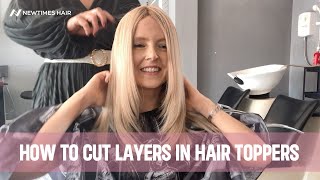 How to Cut Layers in Hair Toppers [upl. by Mufinella]