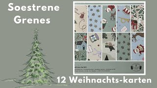 Soestrene Grenes  12 Weihnachtskarten ein Block  Mintrahmen 20x20cm 🎄 [upl. by Ardeid]